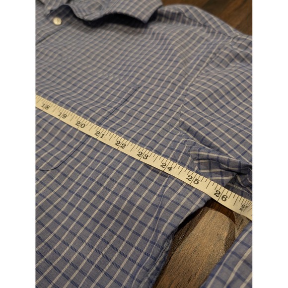 Tommy Hilfiger Shirt Mens Extra Large Blue Plaid Stretch Button Up Wrinkle Free - Picture 10 of 10
